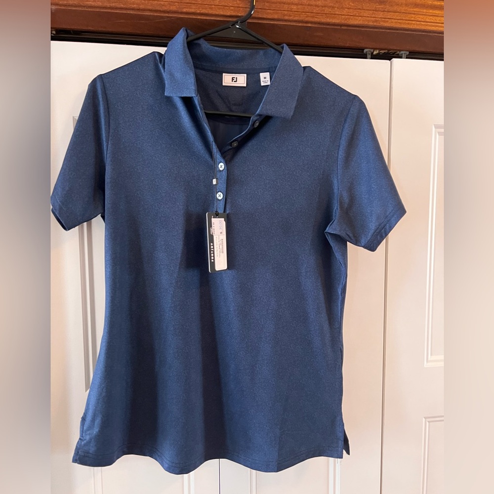 NEW! FootJoy Navy Golf Polo- Womens Medium